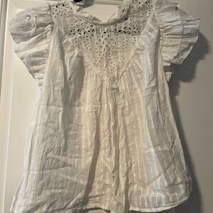 Universal Thread White Eyelet Top